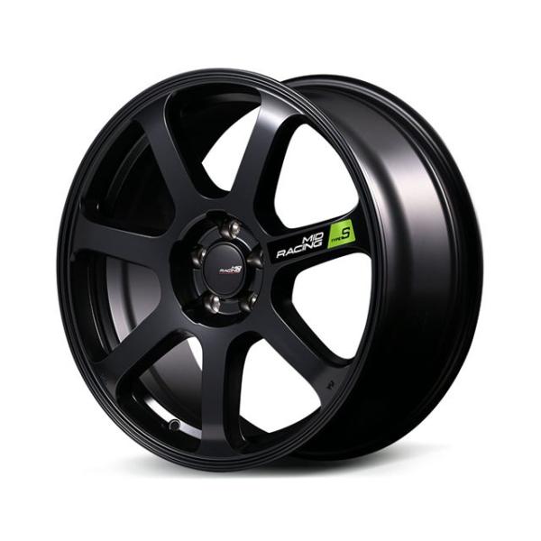 MIDレーシング R07 TypeS ホイール1本 18x8.0J 5H 100 +45 セミグロスブラック/18インチ MID RACING R07 TypeS｜エスクリエイト