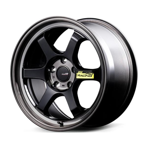 MIDレーシング R06 ホイール1本 18x9.5J 5H 120 +60 ブラッククリアポリッシュ/18インチ MID RACING R06