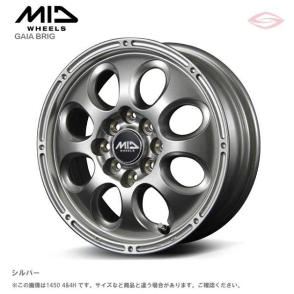 MIDホイールズ ガイア ブリッグ ホイール1本 12x3.5B 4H 100 +45 シルバー/12インチ MID WHEELS GAIA BRIG