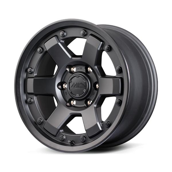 MID M6 ホイール1本 17x8.5J 5H 127 &plusmn;0 GBK　GUN　BLACK/17インチ MID OFFROAD M6｜エスクリエイト