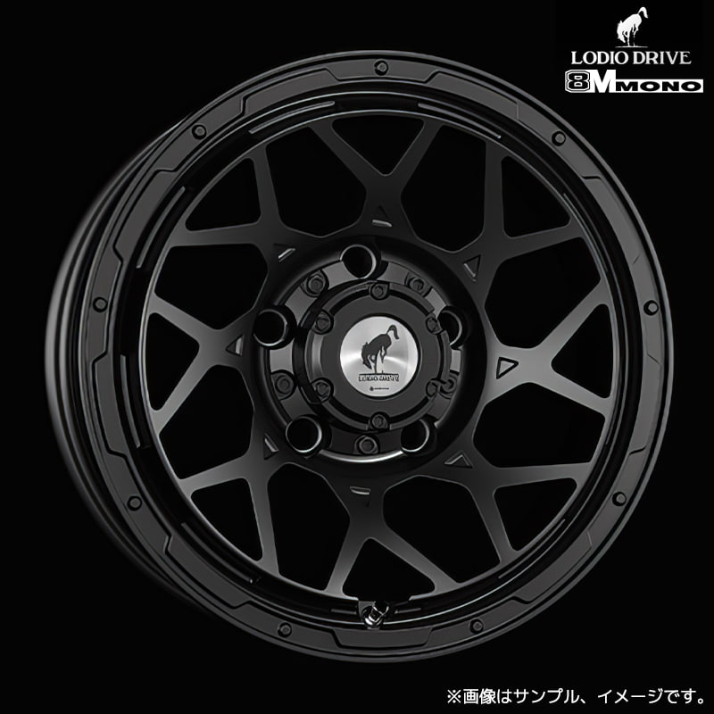 スーパースター ロディオドライブ ハチエム･モノ アルミホイール1本 16x6.0J 5H 139.7 -5 マットブラック(MATTE BLACK) / 16インチ SUPERSTAR LODIO DRIVE 8M MONO