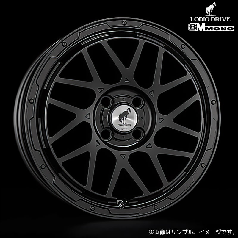 スーパースター ロディオドライブ ハチエム･モノ アルミホイール1本 16x6.0J 4H 100 +42 マットブラック(MATTE BLACK) / 16インチ SUPERSTAR LODIO DRIVE 8M MONO