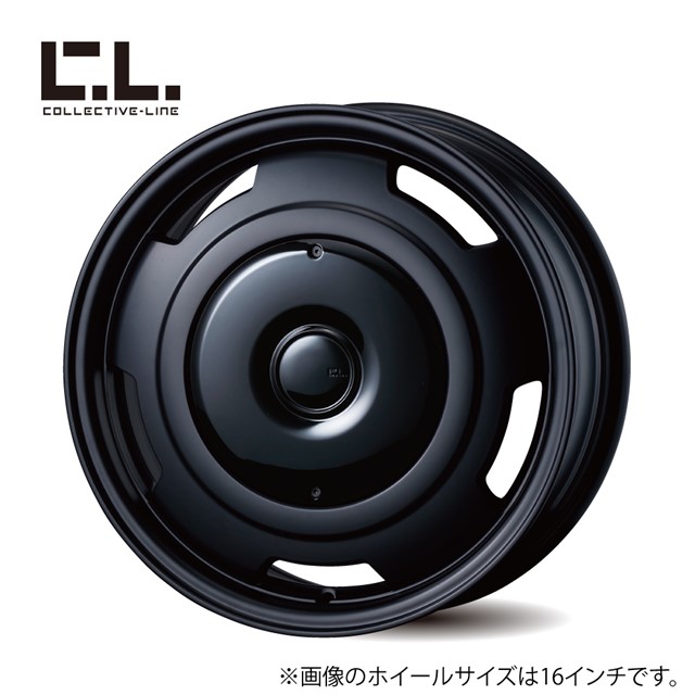 TAS コレクティブライン Bitter ホイール1本 16x6.5J 5H 110 +38 ホイール：マットブラック ／ センターカバー：グロスブラック / 16インチ タス ティーエーエス COLLECTIVE-LINE ビター【B66538OJGB】