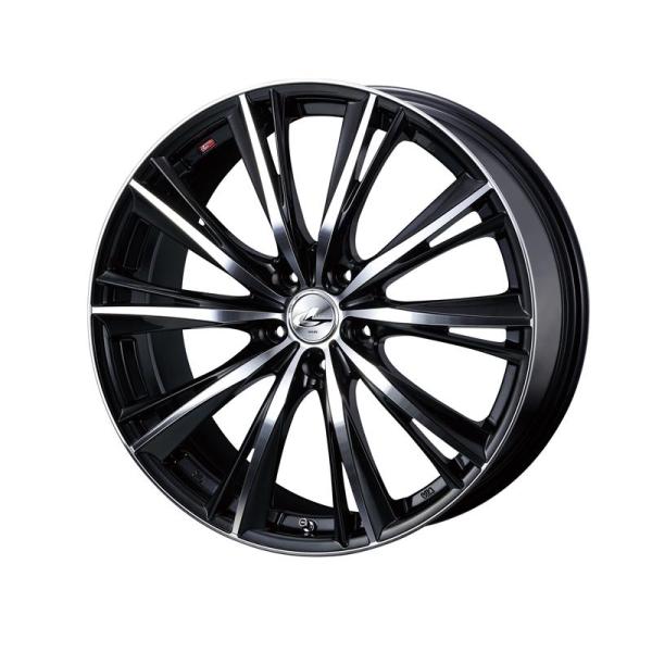個人宅直送可 レオニスWX 19x8.0 5H 114.3 +38 ブラックミラーカット / 19インチ ホイール1本 LEONIS WX Weds ウェッズ