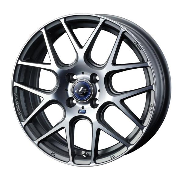 個人宅直送可 レオニス ナヴィア06 16x6.0 4H 100 +45 マットガンメタマシニングカット / 16インチ ホイール1本 LEONIS NAVIA 06 Weds ウェッズ