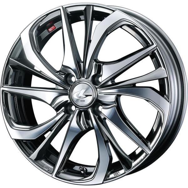 個人宅直送可 レオニスTE 17x6.5 4H 100 +42 ブラックメタルコート/ミラーカット / 17インチ ホイール1本 LEONIS TE Weds ウェッズ