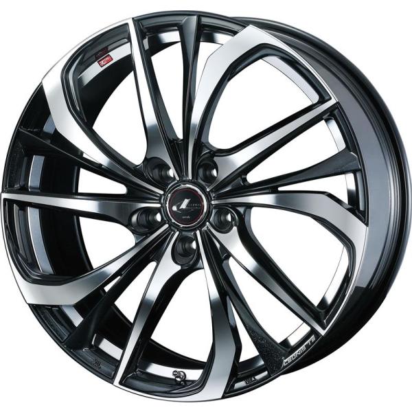 個人宅直送可 レオニスTE 17x7.0 5H 114.3 +47 パールブラックミラーカット / 17インチ ホイール1本 LEONIS TE Weds ウェッズ｜エスクリエイト