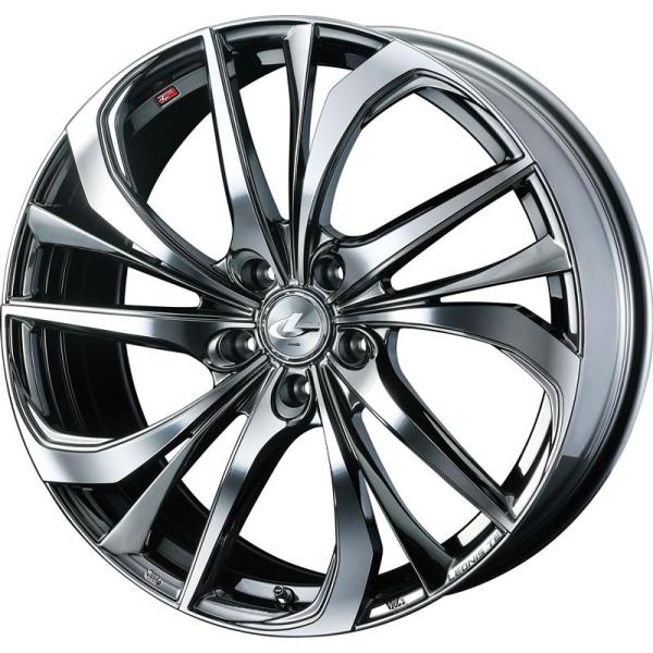 個人宅直送可 レオニスTE 17x7.0 5H 114.3 +47 ブラックメタルコート/ミラーカット / 17インチ ホイール1本 LEONIS TE Weds ウェッズ