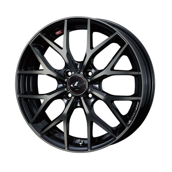 個人宅直送可 レオニスMX 15x5.5 4H 100 +50 パールブラックミラーカット/チタントップ / 15インチ ホイール1本 LEONIS MX Weds ウェッズ｜エスクリエイト