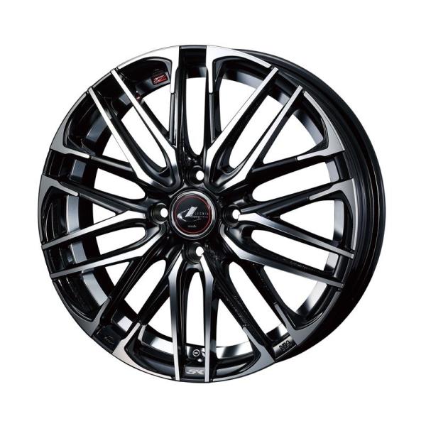 個人宅直送可 レオニスSK 15x5.5 4H 100 +50 パールブラックミラーカット / 15インチ ホイール1本 LEONIS SK Weds ウェッズ｜エスクリエイト