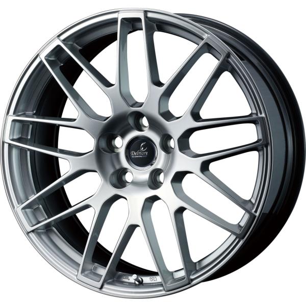 個人宅直送可 デルモアLC.S アルミホイール1本 18x7.5J 5H 114.3 35 ハイパーシルバー / 18インチ ホイール1本 DELMORE LC.S Weds ウェッズ