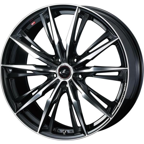 個人宅直送可 レオニスGX 17x7.0 5H 114.3 +42 パールブラックミラーカット / 17インチ ホイール1本 LEONIS GX Weds ウェッズ