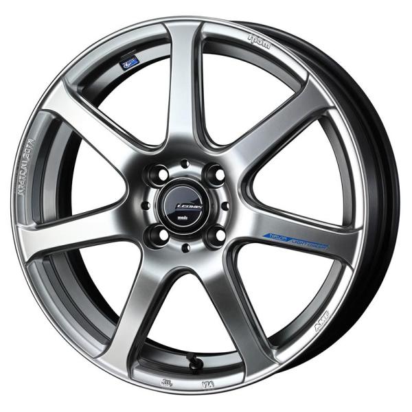 個人宅直送可 レオニス ナヴィア07 16x6.0 4H 100 +45 ハイパーシルバーブラック / 16インチ ホイール1本 LEONIS NAVIA 07 Weds ウェッズ