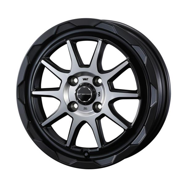 個人宅直送可 マッドヴァンス06 15x4.5 4H 100 +45 マットブラックポリッシュ / 15インチ ホイール1本 MUD VANCE 06 Weds ウェッズ