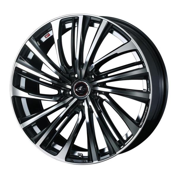 個人宅直送可 レオニスFS 18x7.0 5H 114.3 +55 パールブラックミラーカット / 18インチ ホイール1本 LEONIS FS Weds ウェッズ