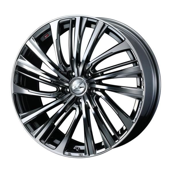 個人宅直送可 レオニスFS 19x8.0 5H 114.3 +43 ブラックメタルコート/ミラーカット / 19インチ ホイール1本 LEONIS FS Weds ウェッズ