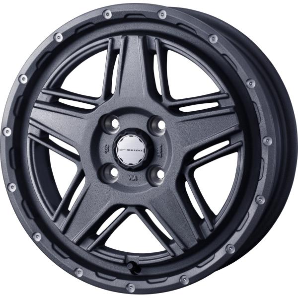 個人宅直送可 マッドヴァンス07 15x4.5 4H 100 +45 フリントグレイ / 15インチ ホイール1本 MUD VANCE 07 Weds ウェッズ