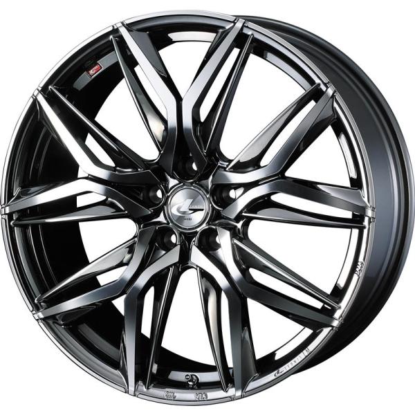 個人宅直送可 レオニスLM 19x8.0 5H 114.3 +35 ブラックメタルコート/ミラーカット / 19インチ ホイール1本 LEONIS LM Weds ウェッズ