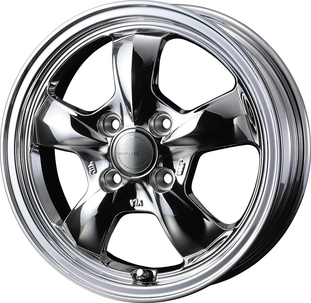 個人宅可 グラフト5S 12x4.0 4H 100 +43 ブライトスパッタリング / 12インチ ホイール1本 GYRAFT 5S Weds ウェッズ
