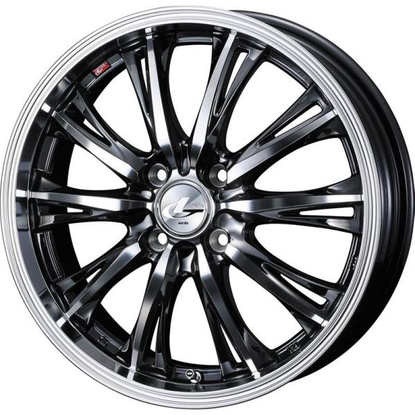 個人宅直送可 レオニスRT 17x6.5 4H 100 +50 ブラックメタルコート/ミラーカット / 17インチ ホイール1本 LEONIS RT Weds ウェッズ｜エスクリエイト