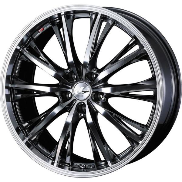 個人宅直送可 レオニスRT 17x7.0 5H 114.3 +42 ブラックメタルコート/ミラーカット / 17インチ ホイール1本 LEONIS RT Weds ウェッズ