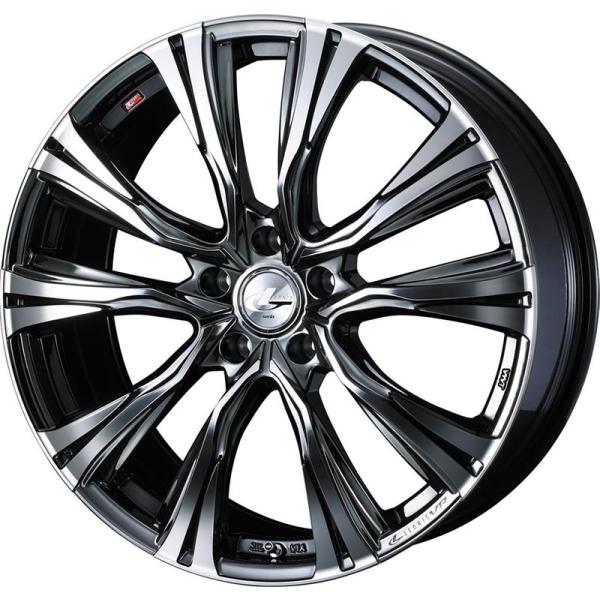 個人宅直送可 レオニスVR 18x8.0 5H 114.3 +42 ブラックメタルコート/ミラーカット / 18インチ ホイール1本 LEONIS VR Weds ウェッズ
