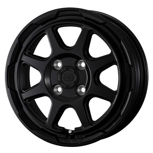 個人宅可 スタットベルク 14x4.5 4H 100 +45 セミマットブラック / 14インチ ホイール1本 STADTBERGE Weds ウェッズ