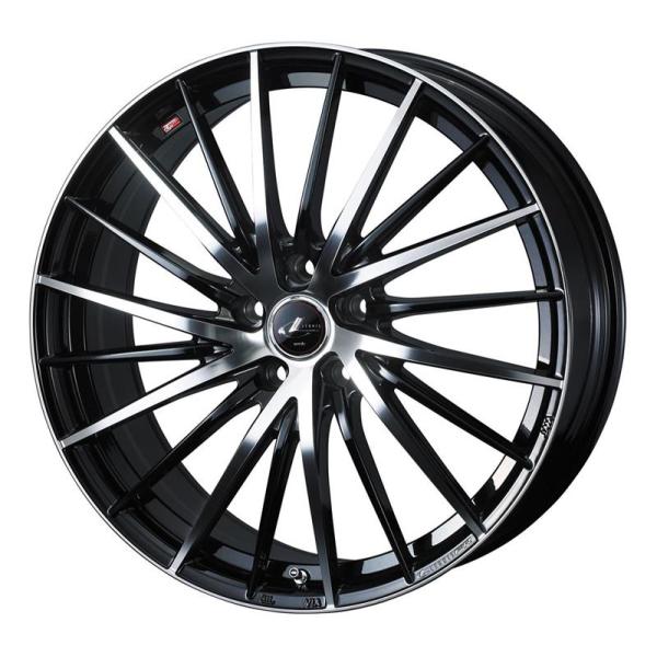 個人宅直送可 レオニスFR 17x7.0 5H 114.3 +47 パールブラックミラーカット / 17インチ ホイール1本 LEONIS FR Weds ウェッズ