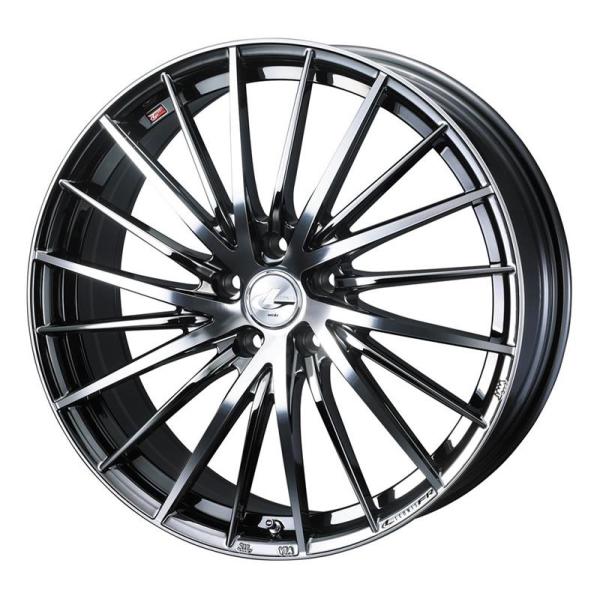 個人宅直送可 レオニスFR 19x8.0 5H 114.3 +43 ブラックメタルコート/ミラーカット / 19インチ ホイール1本 LEONIS FR Weds ウェッズ