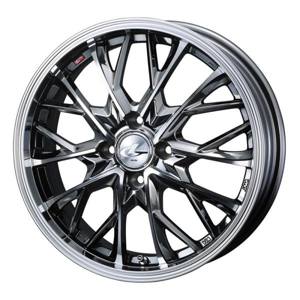 個人宅直送可 レオニスMV 16x6.0 4H 100 +50 ブラックメタルコート/ミラーカット / 16インチ ホイール1本 LEONIS MV Weds ウェッズ｜エスクリエイト