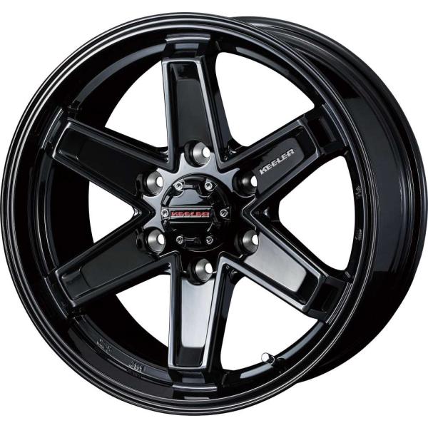 個人宅可 キーラー タクティクス アルミホイール1本 18x7.5J 6H 139.7 46 グロスブラック / 18インチ ホイール1本 KEELER TACTICS Weds ウェッズ