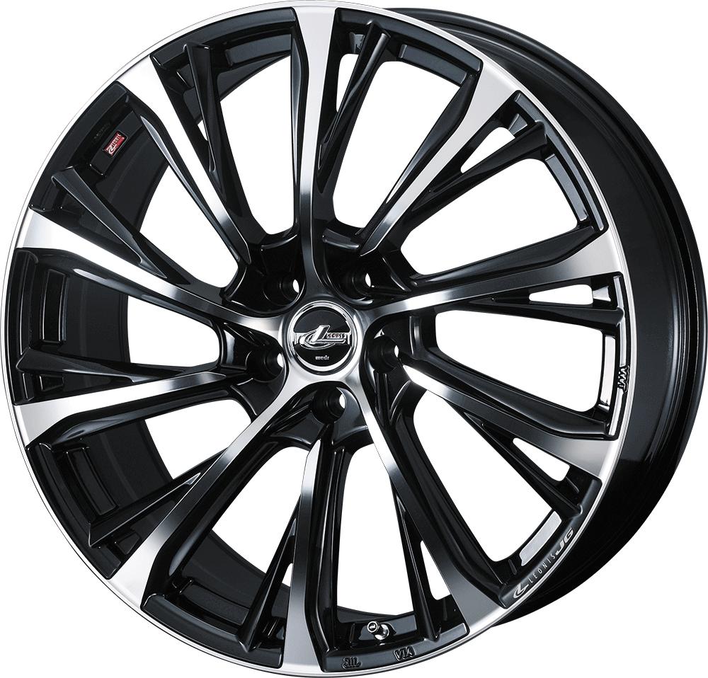 個人宅直送可 レオニスJG 18x7.0 5H 114.3 +47 パールブラックミラーカット / 18インチ ホイール1本 LEONIS JG Weds ウェッズ