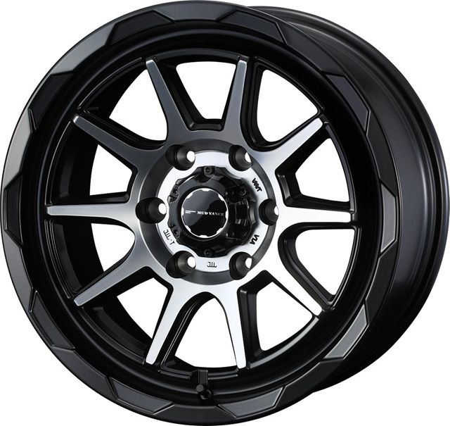 個人宅直送可 マッドヴァンス06 16x6.5 6H 139.7 +38 マットブラックポリッシュ / 16インチ ホイール1本 MUD VANCE 06 Weds ウェッズ