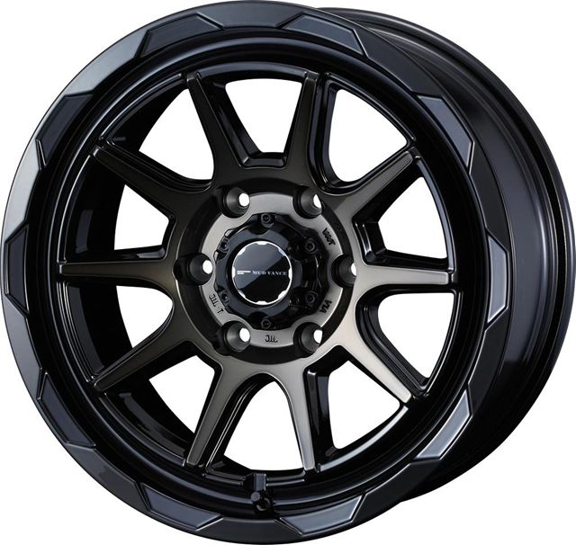 個人宅直送可 マッドヴァンス06 18x8.0 6H 139.7 +20 ブラックポリッシュブロンズクリア / 18インチ ホイール1本 MUD VANCE 06 Weds ウェッズ