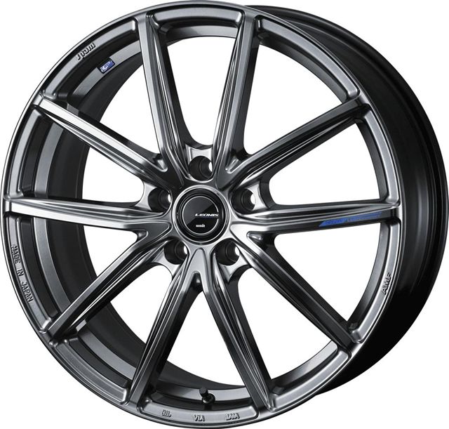 個人宅直送可 レオニス ナヴィア08 R14球面ボルト対応 19x7.0 5H 114.3 +39 プラチナシルバーブラック / 19インチ ホイール1本 LEONIS NAVIA08 Weds ウェッズ