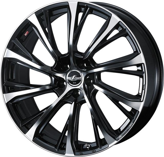 個人宅直送可 レオニスJG M14 ストレートナット対応 20x8.5 5H 120 +43 パールブラックミラーカット / 20インチ ホイール1本 LEONIS JG Weds ウェッズ