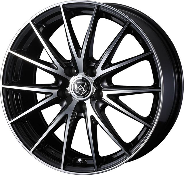 個人宅可 ライツレー VS M12 トヨタ純正ストレートナット対応 16x6.5 5H 114.3 +39 ブラックメタリックポリッシュ / 16インチ ホイール1本 RIZLEY VS Weds｜エスクリエイト