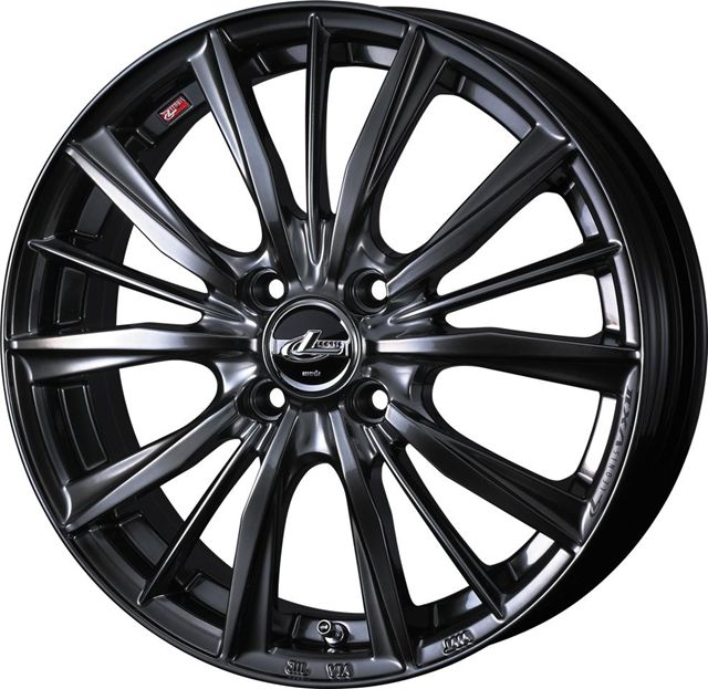 個人宅直送可 レオニスVX2 15x4.5 4H 100 +45 クラシカルガンメタ / 15インチ ホイール1本 LEONIS VX2 Weds ウェッズ