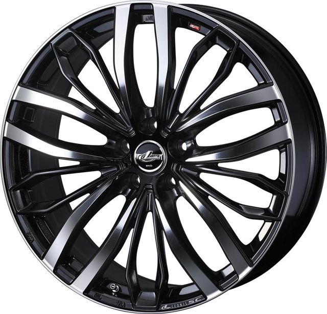 個人宅直送可 レオニスSC R14 球面ボルト対応 21x8.0 5H 114.3 +39 パールブラックミラーカット / 21インチ ホイール1本 LEONIS SC Weds ウェッズ｜エスクリエイト