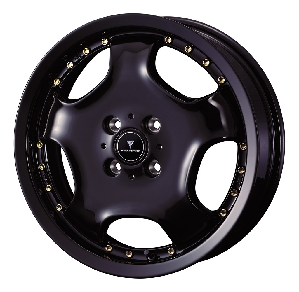 個人宅可 ノヴァリス アセットD1 16x5.0 +45 100 4H (ブラック/ゴールドピアス) / 16インチ ホイール1本 NOVARIS ASSETE D1 Weds ウェッズ｜エスクリエイト 15,670円