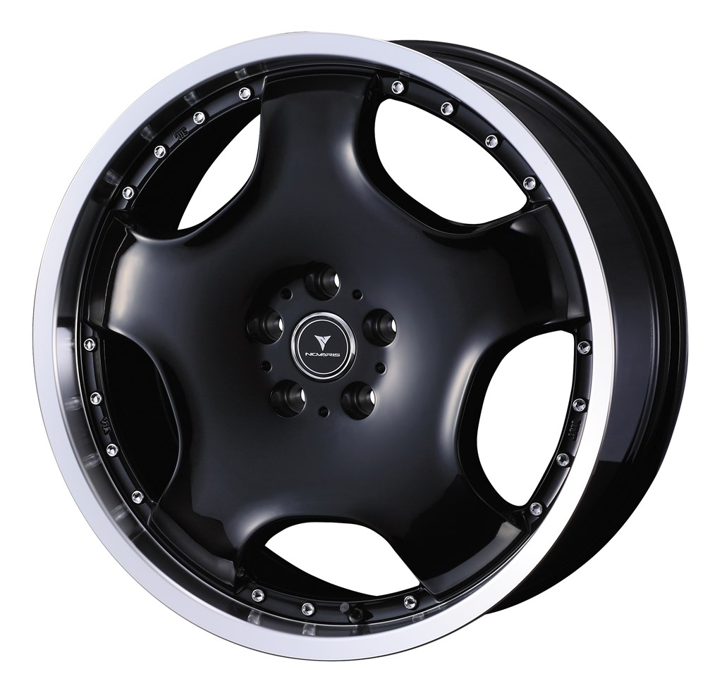 個人宅可 ノヴァリス アセットD1 20x8.0 +42 114.3 5H (ブラック/リムポリッシュ) / 20インチ ホイール1本 NOVARIS ASSETE D1 Weds ウェッズ|エスクリエイト