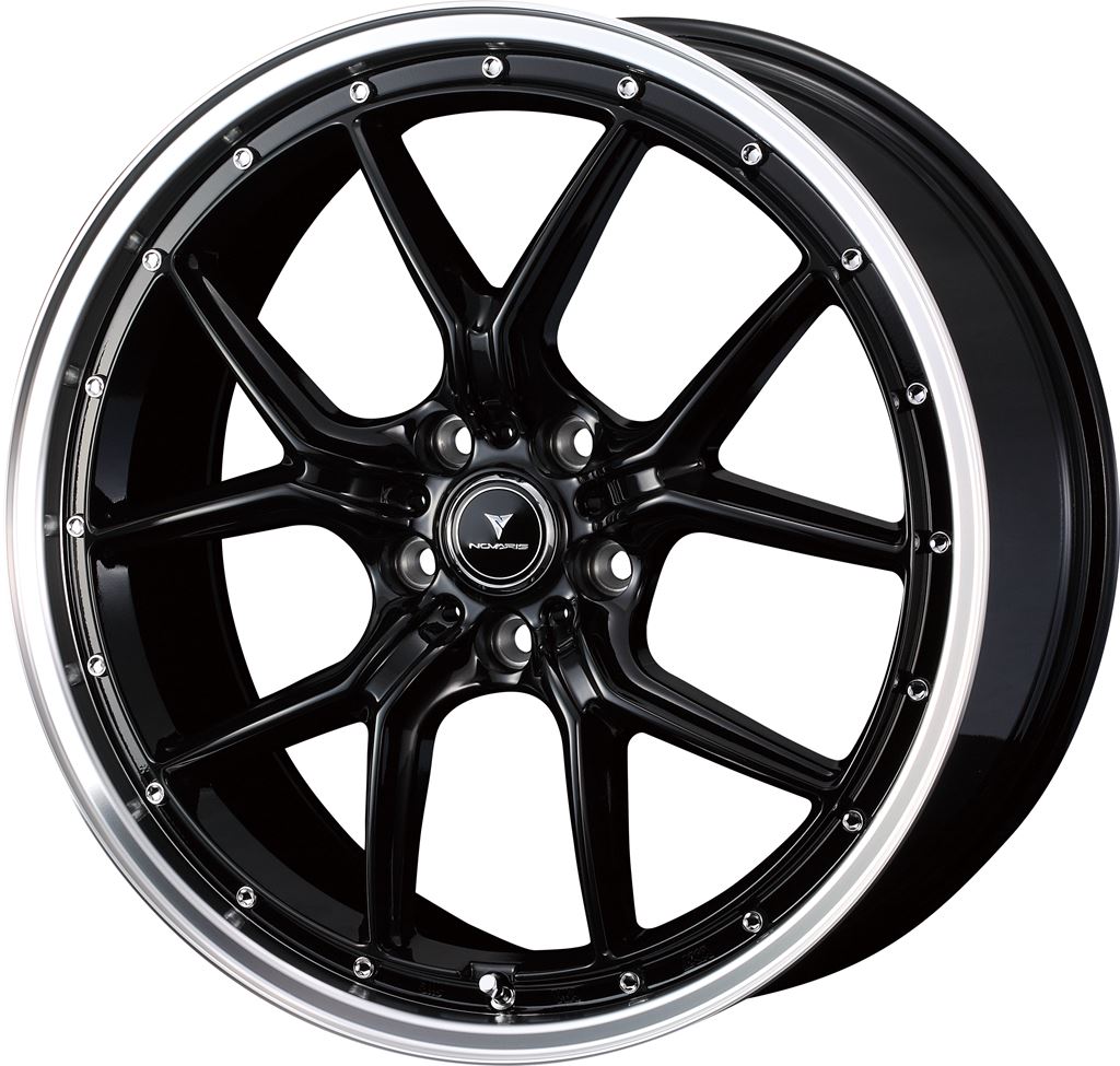 個人宅可 ノヴァリス アセットS1 18x7.5 +38 114.3 5H (ブラック/リムポリッシュ) / 18インチ ホイール1本 NOVARIS ASSETE S1 Weds ウェッズ