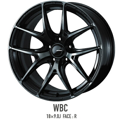 4本以上で特典付 ウェッズスポーツ SA-01R 18x7.5 5H 114.3 +45 ウォーズブラッククリアー / 18インチ ホイール1本 WedsSport SA-01R 個人宅直送可 Weds ウェッズ|エスクリエイト
