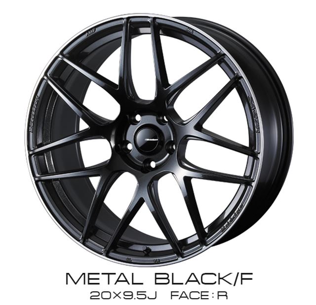 4本以上で特典付 ウェッズスポーツ SA-27R 19x9.5 5H 114.3 +48 メタルブラック F/ 19インチ ホイール1本 WedsSport SA-27R 個人宅直送可 Weds ウェッズ
