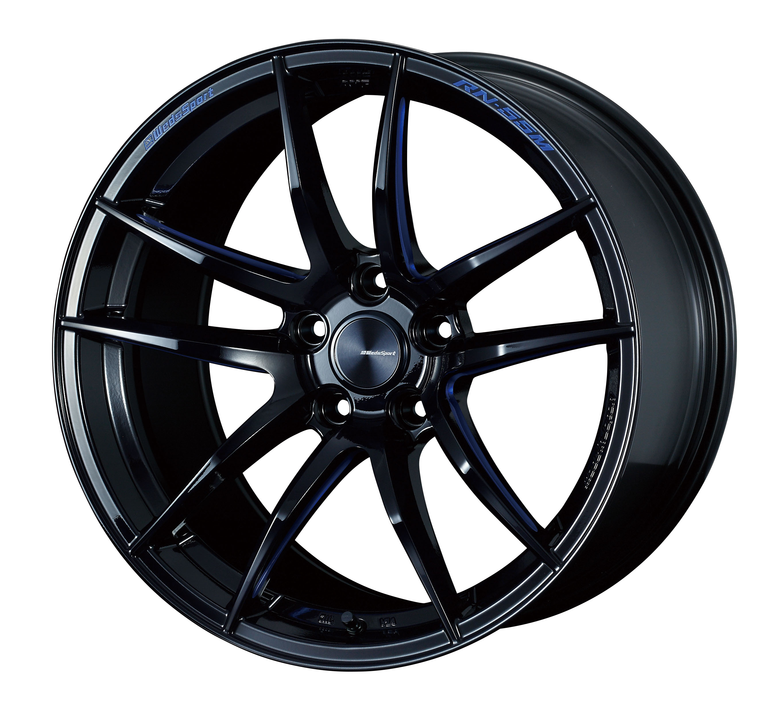 4本以上で特典付 ウェッズスポーツ RN-55M 18x10.0 5H 114.3 +18 ブラックブルーマシニング / 18インチ ホイール1本 WedsSport RN-55M 個人宅直送可 Weds ウェッズ 31,660円