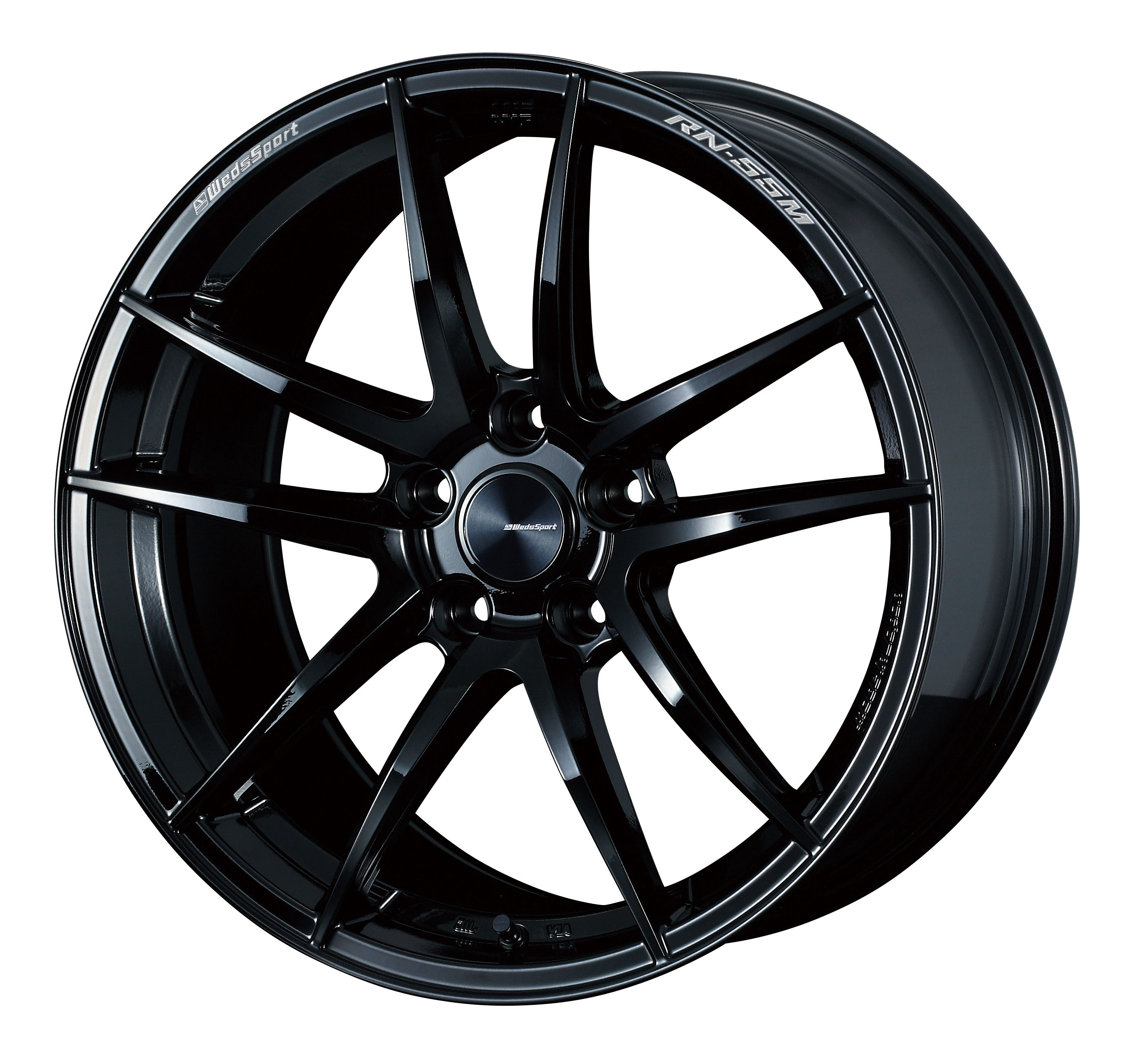 4本以上で特典付 ウェッズスポーツ RN-55M 18x9.5 5H 120 +51 グロスブラック / 18インチ ホイール1本 WedsSport RN-55M 個人宅直送可 Weds ウェッズ