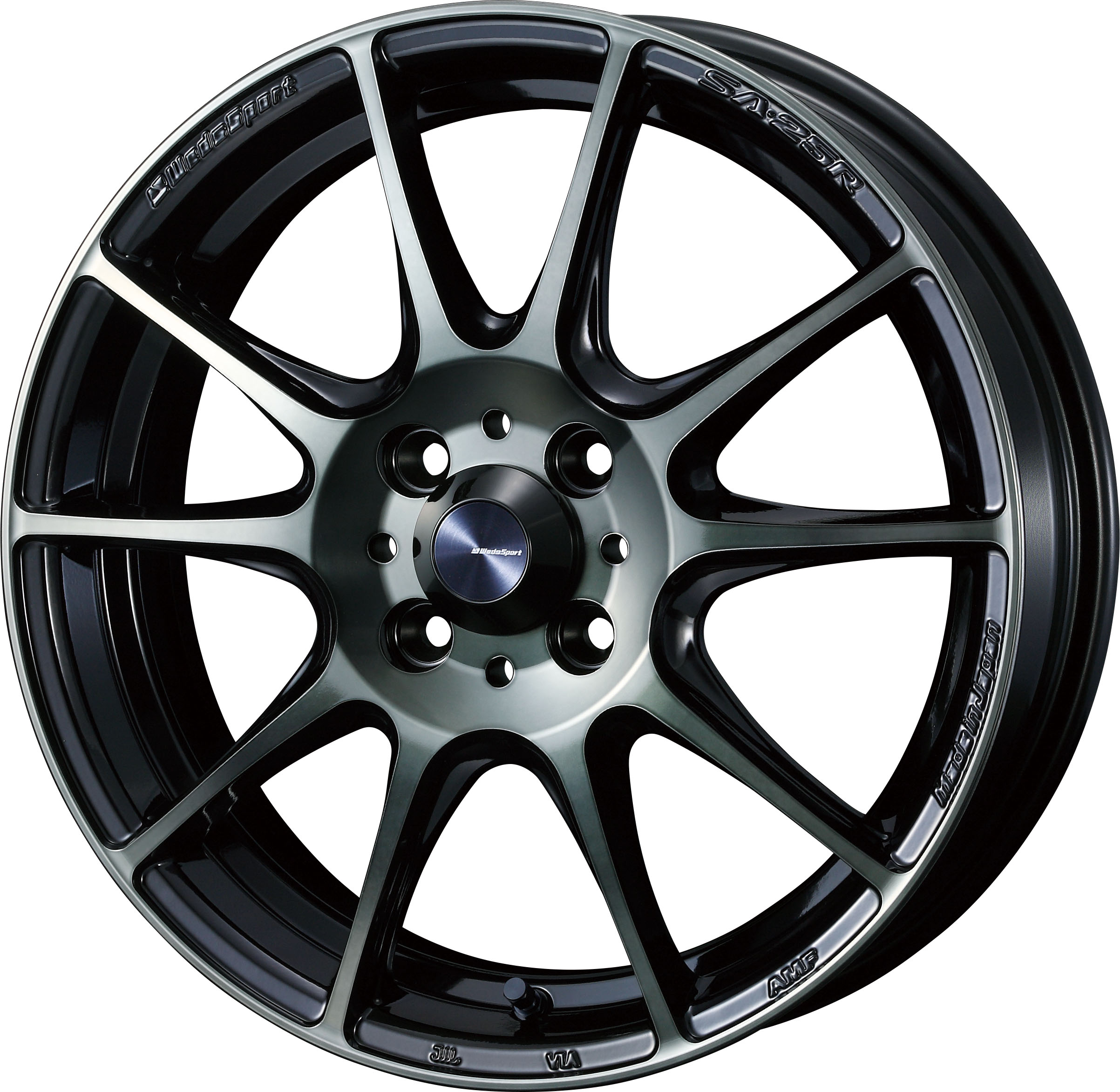 4本以上で特典付 ウェッズスポーツ SA-25R 18x7.5 5H 114.3 +35 ウォーズブラッククリアー / 18インチ ホイール1本 WedsSport SA-25R 個人宅直送可 Weds ウェッズ｜エスクリエイト