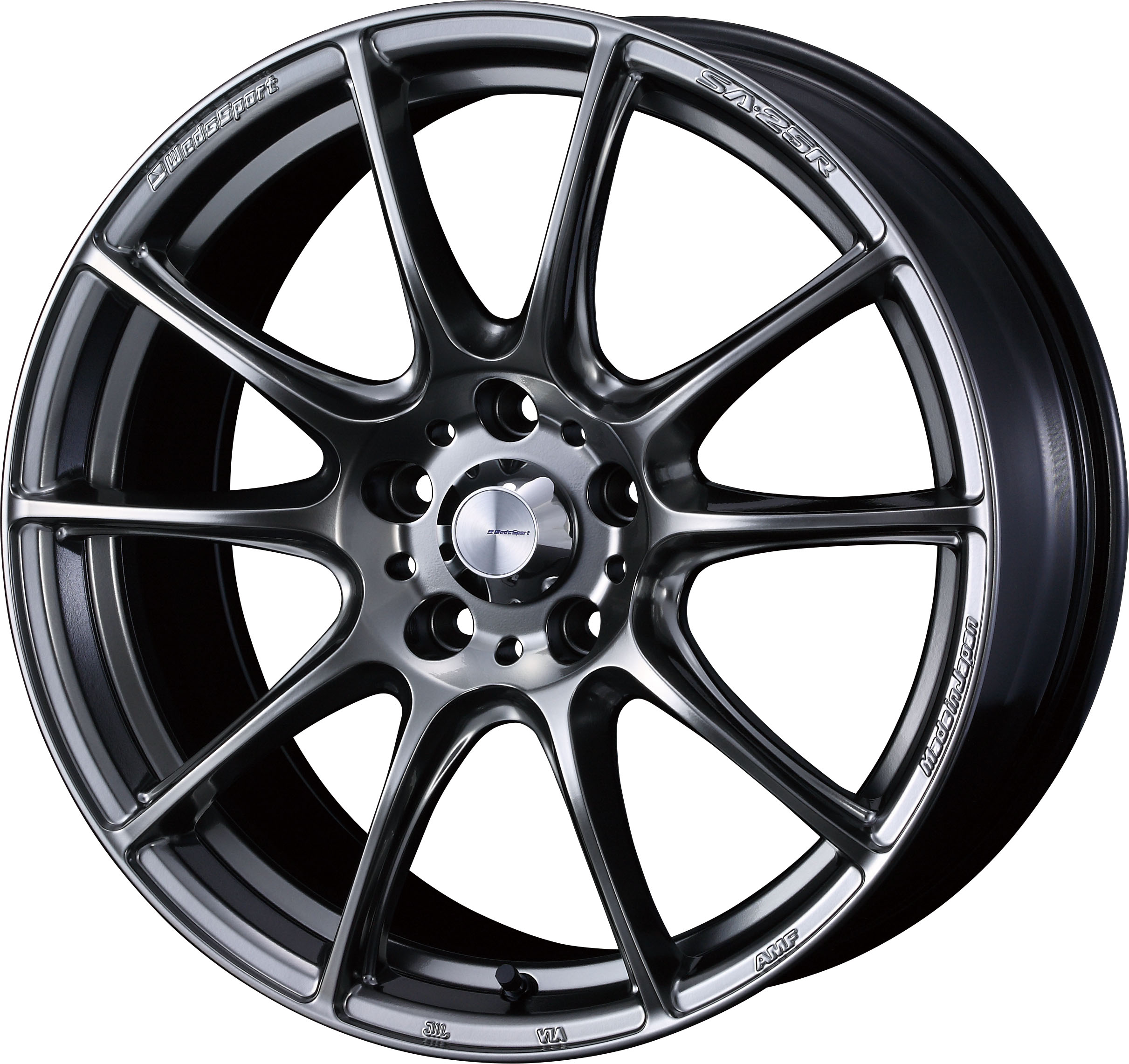 4本以上で特典付 ウェッズスポーツ SA-25R 18x8.5 5H 114.3 +35 プラチナシルバーブラック / 18インチ ホイール1本 WedsSport SA-25R 個人宅直送可 Weds ウェッズ|エスクリエイト
