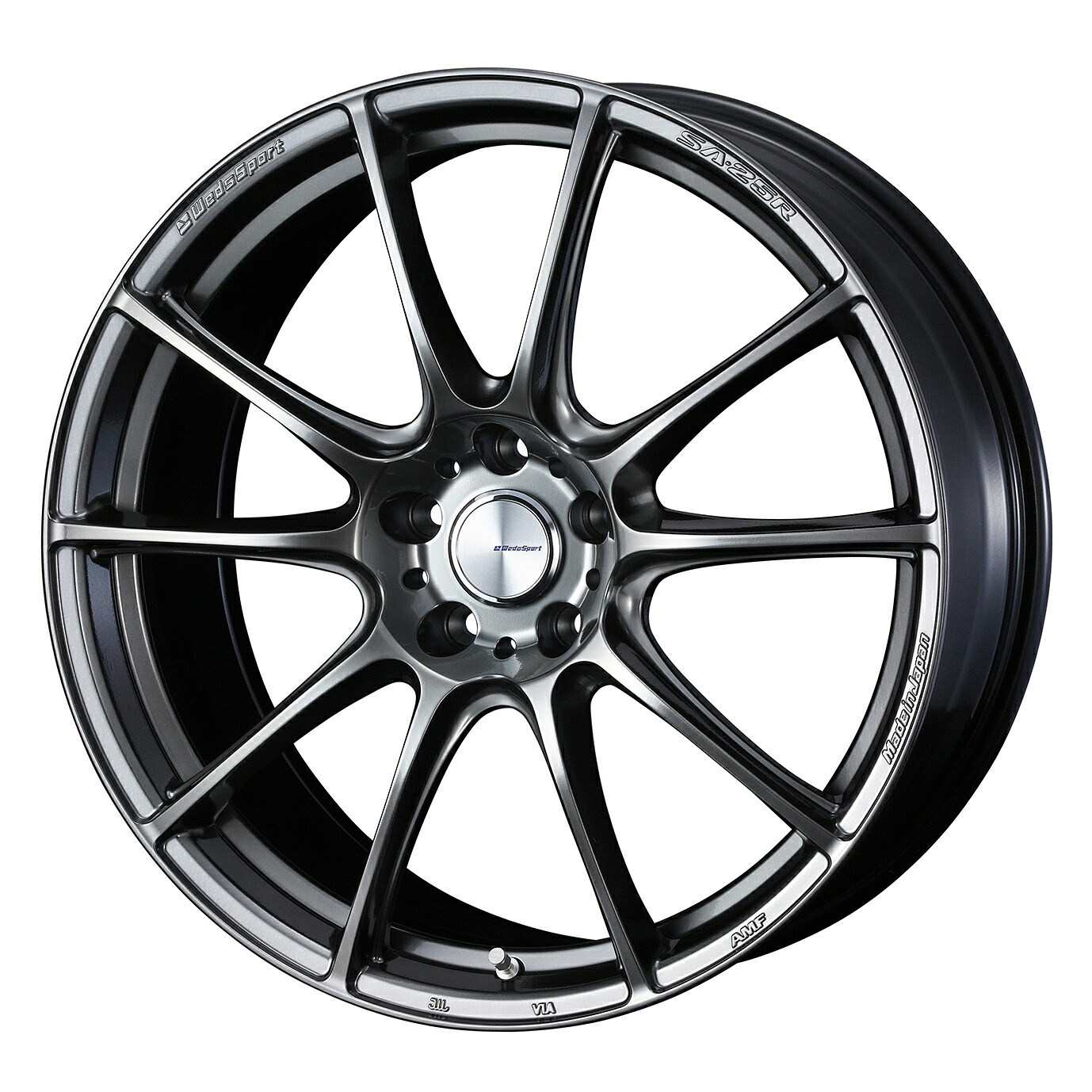 4本以上で特典付 ウェッズスポーツ SA-25R 20x8.5 5H 114.3 +45 プラチナシルバーブラック / 20インチ ホイール1本 WedsSport SA-25R 個人宅直送可 Weds ウェッズ