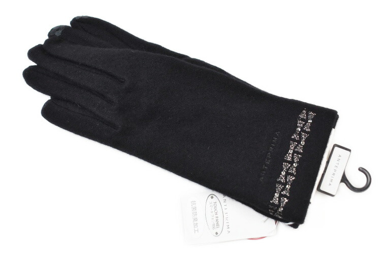 ★新品★アンテプリマ　レザー手袋　羊革　ウール　カシミヤ　フィオーリ　花　黒 楽天市場】アンテプリマ 手袋 レディース ブランド ANTEPRIMA
